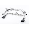 Seat Leon Cupra 280/290 (Non GPF Models) - Cat-Back Exhaust System (Louder) with Black Oval Tips - Cerakote Black - Oval (Jet)