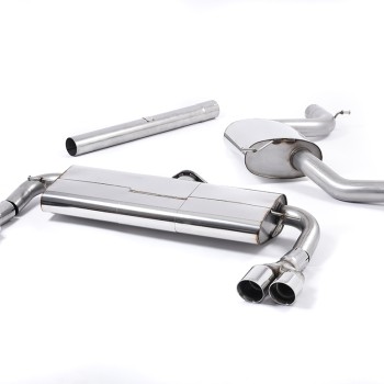 Seat Leon Cupra 280/290 (Non GPF Models) - Resonated (Quieter) Cat-Back Exhaust System with Front Silencer Delete & Quad Polished Round Tips - Polished - GT