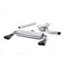 Seat Leon Cupra 280/290 (Non GPF Models) - Resonated (Quieter) Cat-Back Exhaust System with Front Silencer Delete & Quad Black Round Tips - Cerakote Black - GT