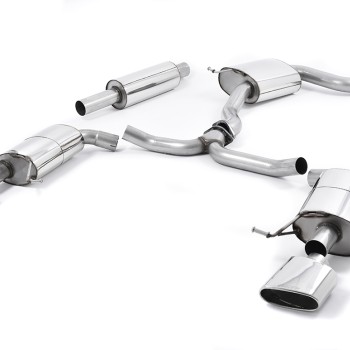 Seat Leon ST Cupra 280/290 2.0 TSI (Non GPF Models) - Resonated (Quieter) Cat-Back Exhaust System with Polished Oval Tips - Polished - Oval (Jet)