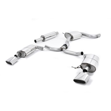 Seat Leon ST Cupra 280/290 2.0 TSI (Non GPF Models) - Resonated (Quieter) Cat-Back Exhaust System with Polished Oval Tips - Polished - Oval (Jet)