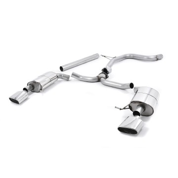 Seat Leon ST Cupra 280/290 2.0 TSI (Non GPF Models) - Non-Resonated (Louder) Cat-Back Exhaust System with Polished Oval Tips - Polished - Oval (Jet)