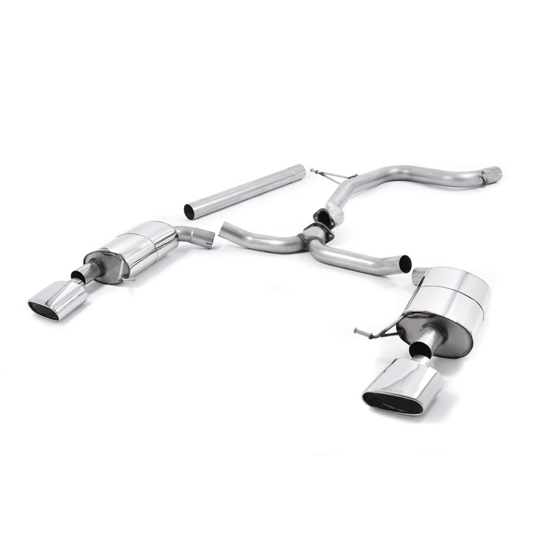 Seat Leon ST Cupra 280/290 2.0 TSI (Non GPF Models) - Non-Resonated (Louder) Cat-Back Exhaust System with Polished Oval Tips - Polished - Oval (Jet)