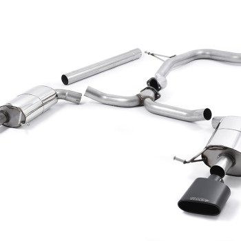 Seat Leon ST Cupra 280/290 2.0 TSI (Non GPF Models) - Non-Resonated (Louder) Cat-Back Exhaust System with Cerakote Black Oval Tips - Cerakote Black - Oval (Jet)