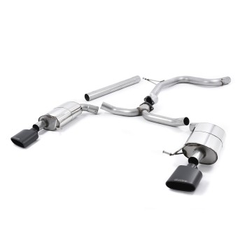 Seat Leon ST Cupra 280/290 2.0 TSI (Non GPF Models) - Non-Resonated (Louder) Cat-Back Exhaust System with Cerakote Black Oval Tips - Cerakote Black - Oval (Jet)