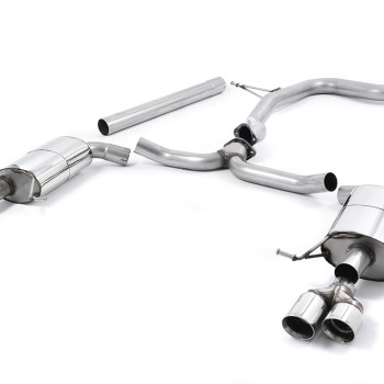 Seat Leon ST Cupra 280/290 2.0 TSI (Non GPF Models) - Non-Resonated (Louder) Cat-Back Exhaust System with Quad Round Polished Tips - Polished - GT