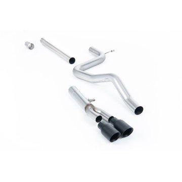Seat Leon FR 2.0 TDI 150 - Non-Resonated (Louder) Cat-Back Exhaust System with Cerakote Black Tips - Cerakote Black