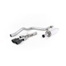 Seat Leon FR 2.0 TDI 150 - Resonated (Quieter) Cat-Back Exhaust System with Cerakote Black Tips - Cerakote Black
