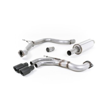 Seat Leon FR 2.0 TDI 184ps SC - Resonated (Quieter) Cat-Back Exhaust System with Cerakote Black Tips - Cerakote Black