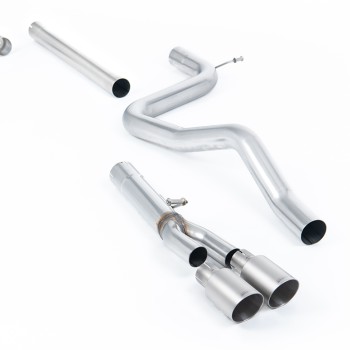 Seat Leon FR 2.0 TDI 150 - Non-Resonated (Louder) Cat-Back Exhaust System with Titanium Tips - Brushed Titanium