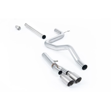 Seat Leon FR 2.0 TDI 150 - Non-Resonated (Louder) Cat-Back Exhaust System with Titanium Tips - Brushed Titanium