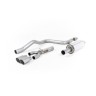 Seat Leon FR 2.0 TDI 150 - Resonated (Quieter) Cat-Back Exhaust System with Brushed Titanuim Tips - Brushed Titanium