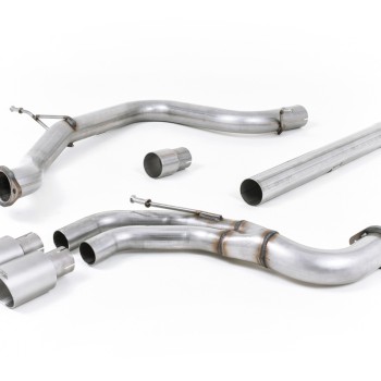 Seat Leon FR 2.0 TDI 184ps SC - Non-Resonated (Louder) Cat-Back Exhaust System with Titanium Tips - Brushed Titanium