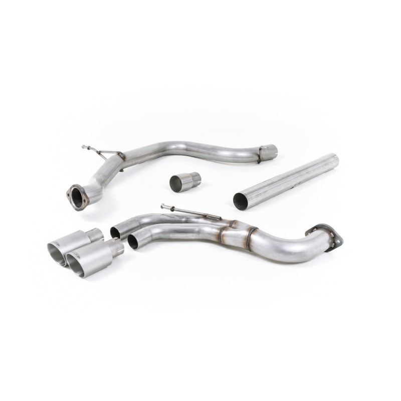 Seat Leon FR 2.0 TDI 184ps SC - Non-Resonated (Louder) Cat-Back Exhaust System with Titanium Tips - Brushed Titanium
