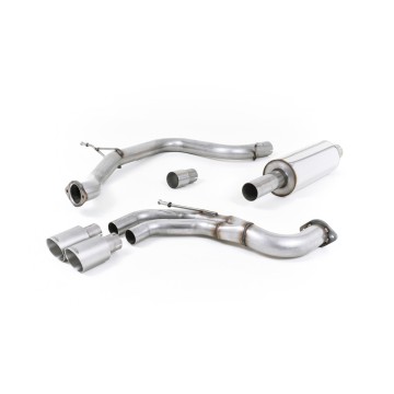 Seat Leon FR 2.0 TDI 184ps SC - Resonated (Quieter) Cat-Back Exhaust System with Titanium Tips - Brushed Titanium