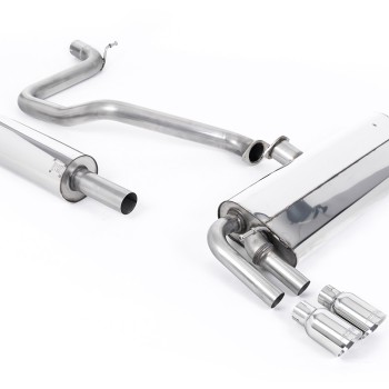 Seat Leon FR 1.4 TSI - Resonated (Quieter) Cat-Back Exhaust System with GT-80 Polished Trims - Polished