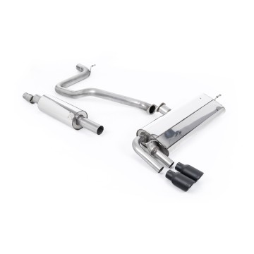 Seat Leon FR 1.4 TSI - Resonated (Quieter) Cat-Back Exhaust System with GT-80 Cerakote Black Trims - Cerakote Black