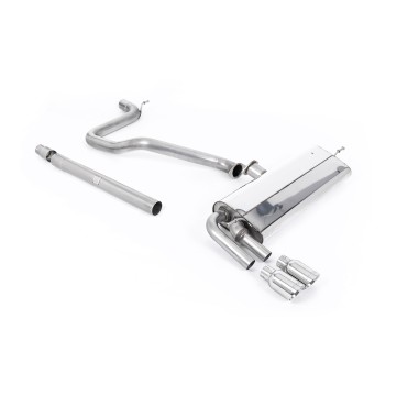 Seat Leon FR 1.4 TSI - Non-Resonated (louder) Cat-Back Exhaust System with GT-80 Polished Trims - Polished