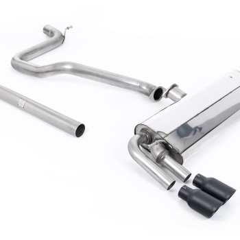 Seat Leon FR 1.4 TSI - Non-Resonated (Louder) Cat-Back Exhaust System with GT-80 Cerakote Black Trims - Cerakote Black