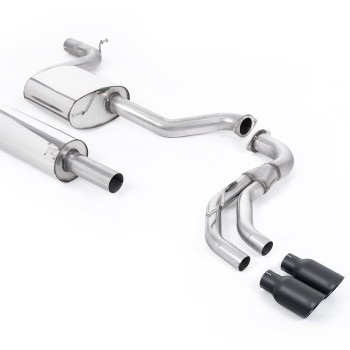 Seat Leon FR 1.8 TSI 180ps - Road+ (Part-Resonated) Cat-Back Exhaust System with Cerakote Black GT-80 Trims - Cerakote Black
