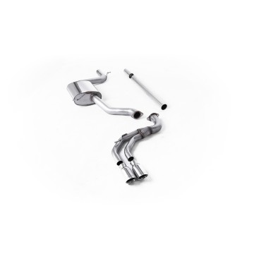 Seat Leon FR 1.8 TSI & VW Golf MK7.5 1.5TSI - Non-Resonated (Louder) Cat-Back Exhaust System with Polished GT-80 Trims (GTD Style) - Polished