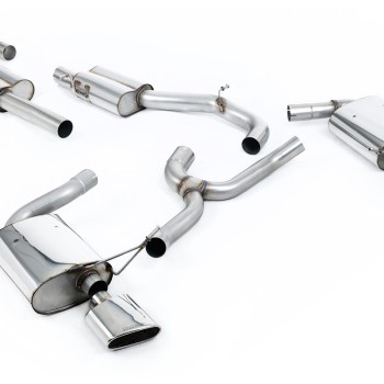 Seat Leon ST Cupra 300 (Non GPF Models) - Resonated (Quieter) Cat-Back Exhaust System with Polished Oval Tips - Polished - Oval (Jet)