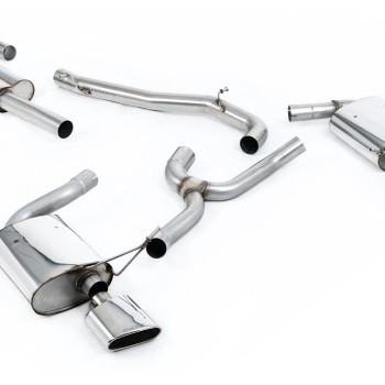 Seat Leon ST Cupra 300 (Non GPF Models) - Non-Resonated (Louder) Cat-Back Exhaust System with Polished Oval Tips - Polished - Oval (Jet)