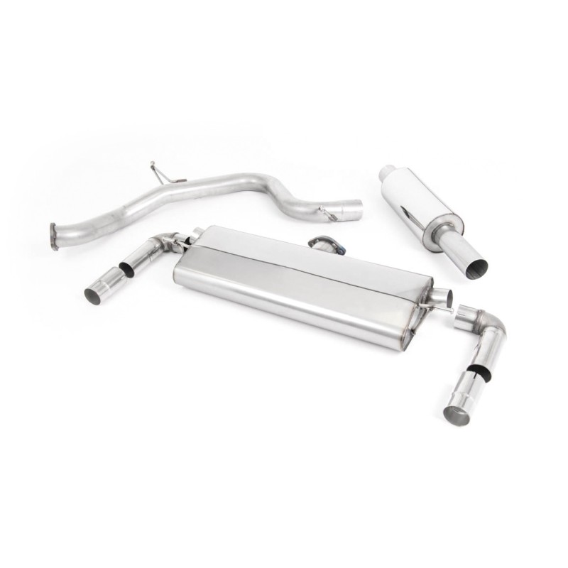 Seat Leon Cupra 300 2.0 TSI (Non GPF Models) - Road+ Cat-Back Exhaust System with Quad GT-80 Polished Tips - Polished - GT