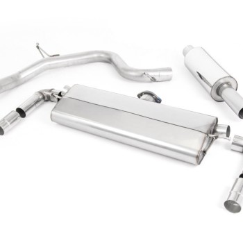 Seat Leon Cupra 300 2.0 TSI (Non GPF Models) - Road+ Cat-Back Exhaust System with Quad GT-80 Cerakote Black Tips - Cerakote Black - GT