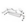Seat Leon Cupra 300 2.0 TSI (Non GPF Models) - Resonated (Quieter) Cat-Back Exhaust System with Quad GT-80 Cerakote Black Tips - Cerakote Black - GT