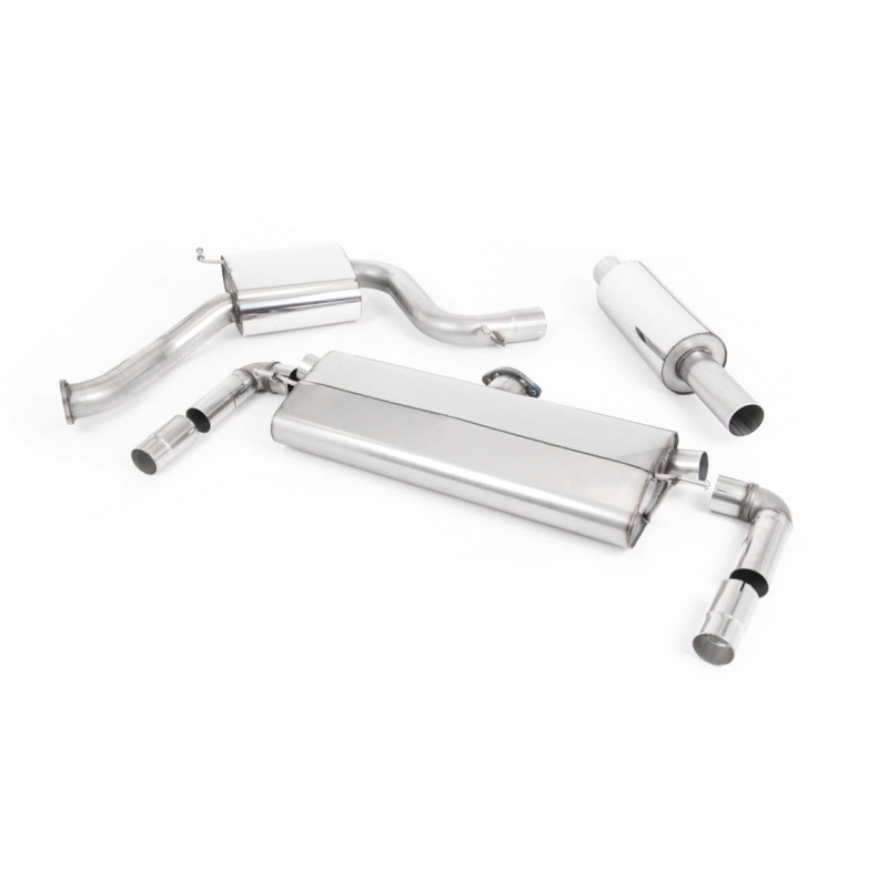 Seat Leon Cupra 300 2.0 TSI (Non GPF Models) - Resonated (Quieter) Cat-Back Exhaust System with Polished Oval Tips - Polished - Oval (Jet)