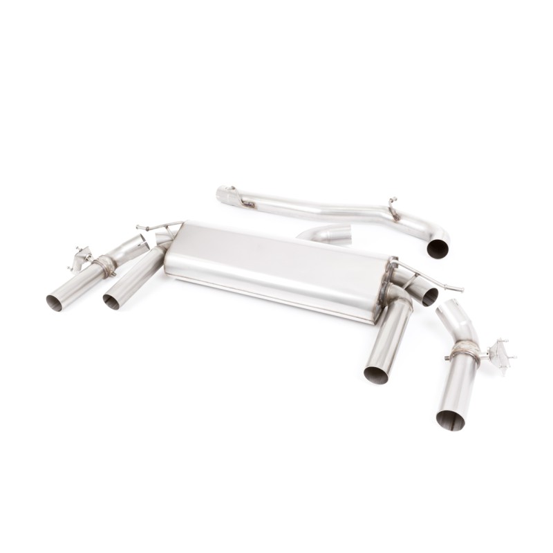 Seat Ateca Cupra 300 4Drive (GPF Models) - Non-Resonated (Louder) GPF/OPF Back Exhaust System with GT-100 Polished Trims - Polished