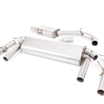 Seat Ateca Cupra 300 4Drive (GPF Models) - Resonated (Quieter) GPF/OPF-Back Exhaust System with GT-100 Titanium Trims - Brushed Titanium