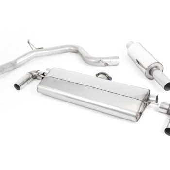 Seat Leon Cupra 290 (GPF Models) - Resonated (Quieter) Cat-Back Exhaust System with Quad GT-80 Cerakote Black Tips - Cerakote Black