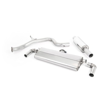 Seat Leon Cupra 290 (GPF Models) - Resonated (Quieter) Cat-Back Exhaust System with Dual Cerakote Black Oval Tips - Cerakote Black Ovals