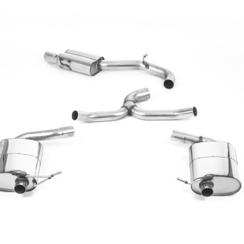Seat Leon ST Cupra 300 (GPF Models) - Cat-Back Exhaust System with Polished Oval Tips - EC Approved - Polished - Oval (Jet)