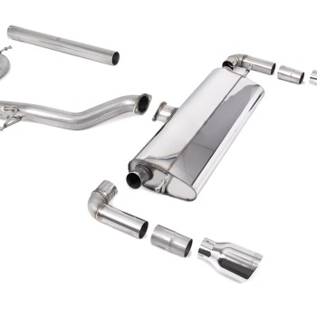 Seat Leon Cupra R 310ps - Non-Resonated (Louder) Cat-Back Exhaust System with GT-100 Polished Trims - Polished