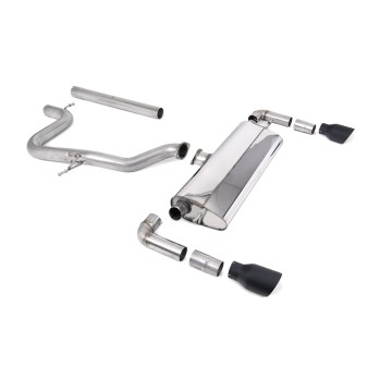 Seat Leon Cupra R 310ps - Non-Resonated (Louder) Cat-Back Exhaust System with GT-100 Cerakote Black Trims - Cerakote Black