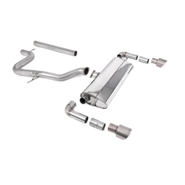 Seat Leon Cupra R 310ps - Non-Resonated (Louder) Cat-Back Exhaust System with GT-100 Titanium Trims - Brushed Titanium