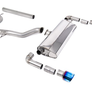 Seat Leon Cupra R 310ps - Non-Resonated (Louder) Cat-Back Exhaust System with GT-100 Burnt Titanium Trims - Burnt Titanium