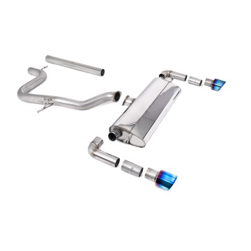 Seat Leon Cupra R 310ps - Non-Resonated (Louder) Cat-Back Exhaust System with GT-100 Burnt Titanium Trims - Burnt Titanium