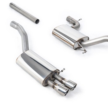 Skoda Octavia vRS 2.0 TSI/2.0T FSI - Resonated (Quieter) Cat-Back Exhaust System with Twin Polished Trims