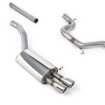 Skoda Octavia vRS 2.0 TSI/2.0T FSI - Non-Resonated (Louder) Cat-Back Exhaust System with Twin Polished Trims