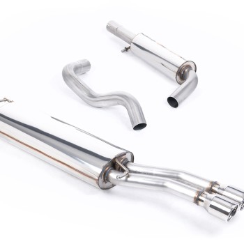 VW Bora/Jetta 1.8T/1.9TDI - Resonated (Quieter) Cat-Back Exhaust System with Twin Polished Tips