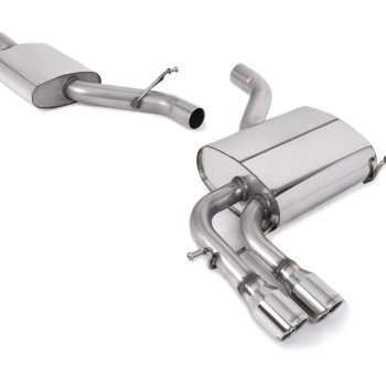 Audi A3 2.0T FSI Quattro - Resonated (Quieter) Cat-Back Exhaust System with Polished Trims