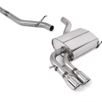 Audi A3 2.0T FSI Quattro - Non-Resonated (Louder) Cat-Back Exhaust System with Polished Trims