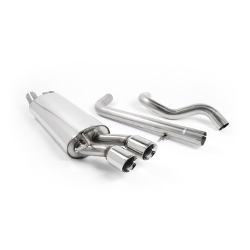 Seat Leon Cupra (1.8T/1.9 TDI) & VW Golf MK4 GTI (1.8T/1.9 TDI) - Non-Resonated (Quieter) Cat-Back Exhaust System with Twin Polished Trims - Polished