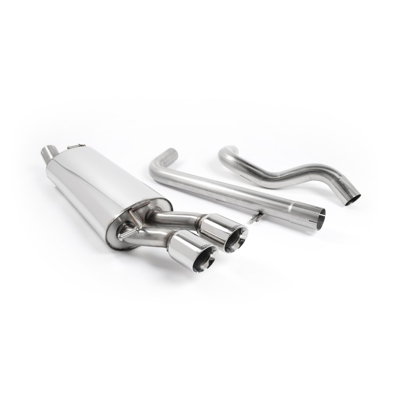 Seat Leon Cupra (1.8T/1.9 TDI) & VW Golf MK4 GTI (1.8T/1.9 TDI) - Non-Resonated (Quieter) Cat-Back Exhaust System with Twin Polished Trims - Polished