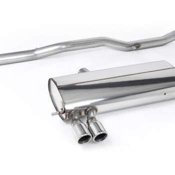 VW Golf MK4 4-Motion V6 - Non-Resonated (Louder) Cat-Back Exhaust System with Twin Polished Trims