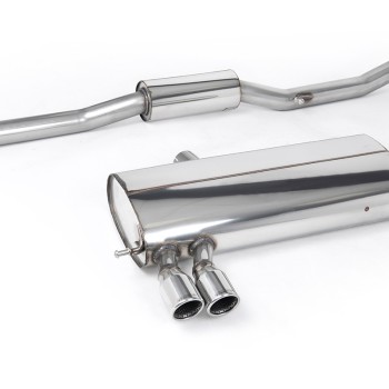 VW Golf MK4 4-Motion V6 - Resonated (Quieter) Cat-Back Exhaust System with Twin Polished Trims